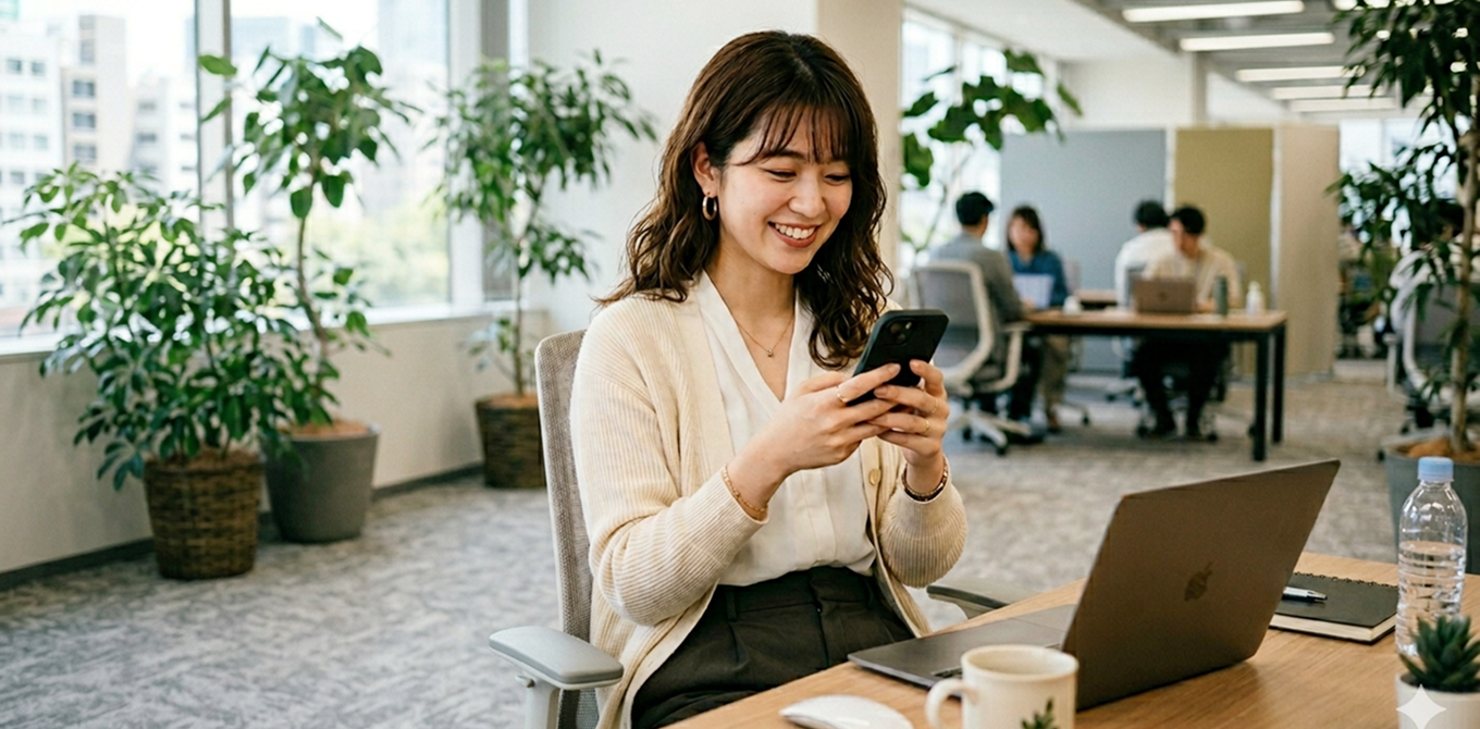 スマホで登録している女性の画像